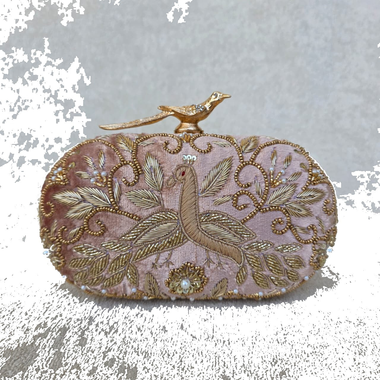 Swisni Luxury Hand-Embroidered Designer Clutch Bag | SWIS-4487