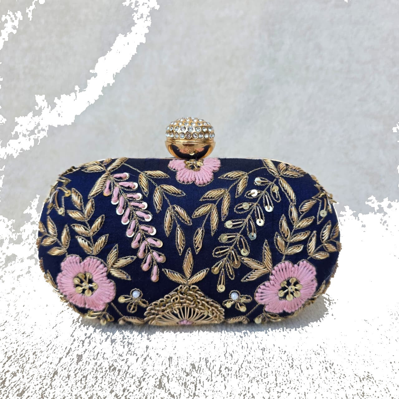 Swisni Luxury Hand-Embroidered Designer Clutch Bag | SWIS-4488