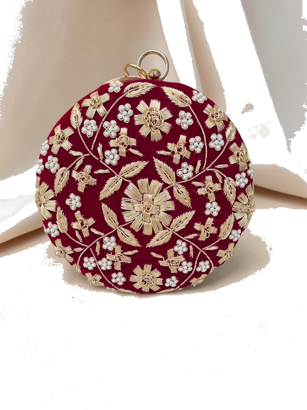 Swisni Luxury Hand-Embroidered Designer Clutch Bag | SWIS-4519